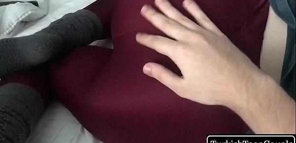  Turkish Stepsister in leggings wants to fuck and cumshot